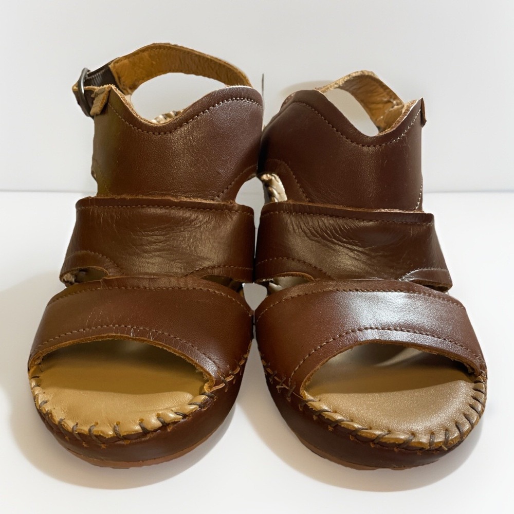 Lobo Solo Leather Platform Susa Sandals 3411 Brown NNB Women's Size 6.5‎ - Picture 2 of 13